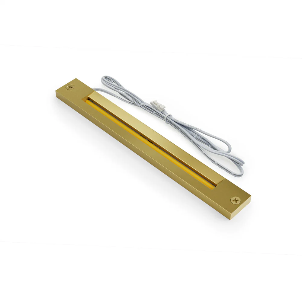8 inch Linear Cabinet/ Shelf Light 24V 4.5W CCT(2.7K, 3K, 3.5K) Gold - Image 6