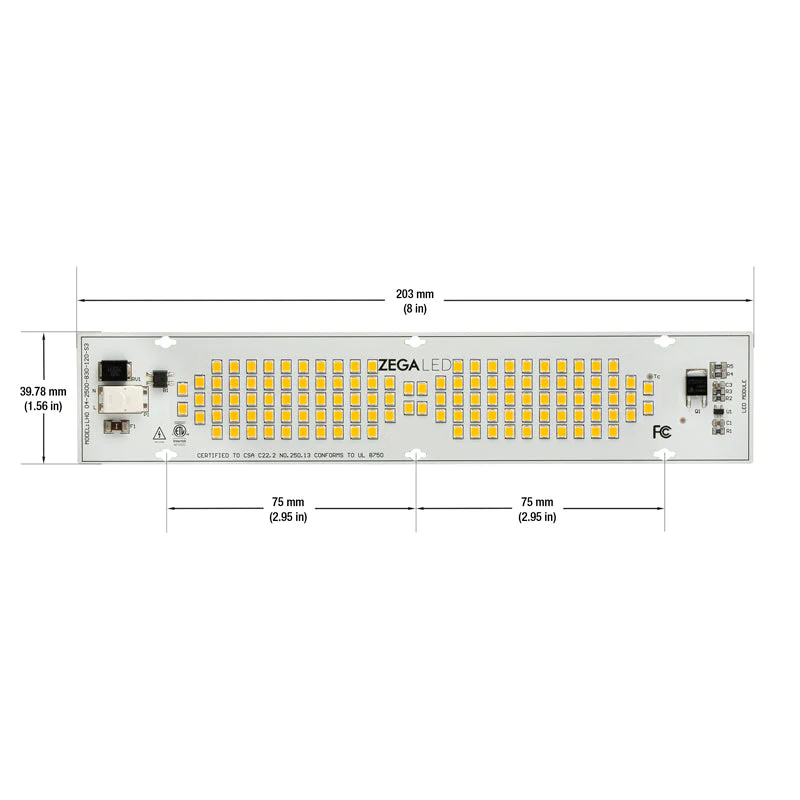 8 inch Linear ZEGA LED Module LHO 04-2500-830-120-S3,120V 2500lm 3000K(Warm White) - Image 2