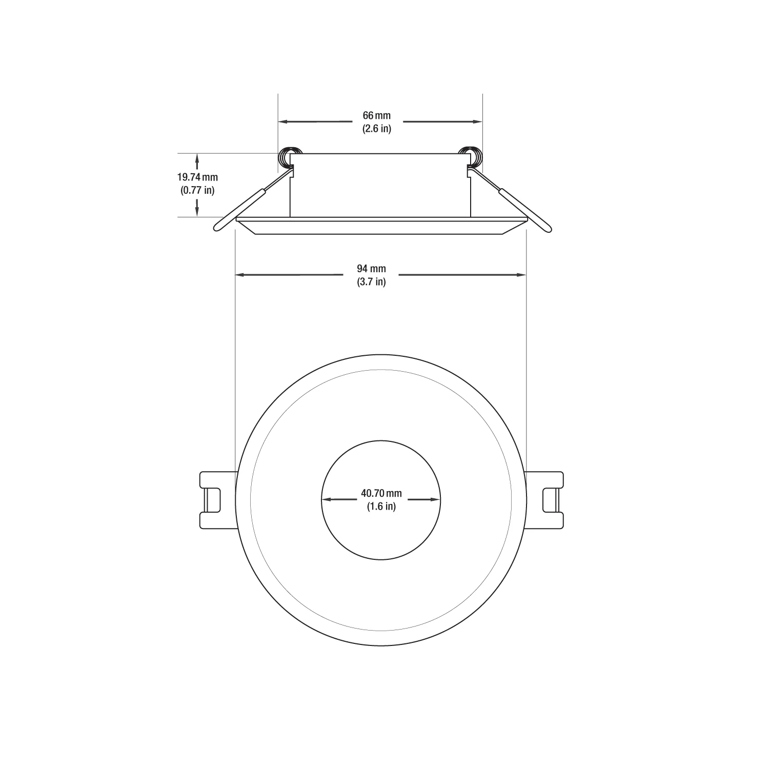 MTR-8B 12V Recessed LED Light Fixture, 2.5 inch Round Black - Image 2