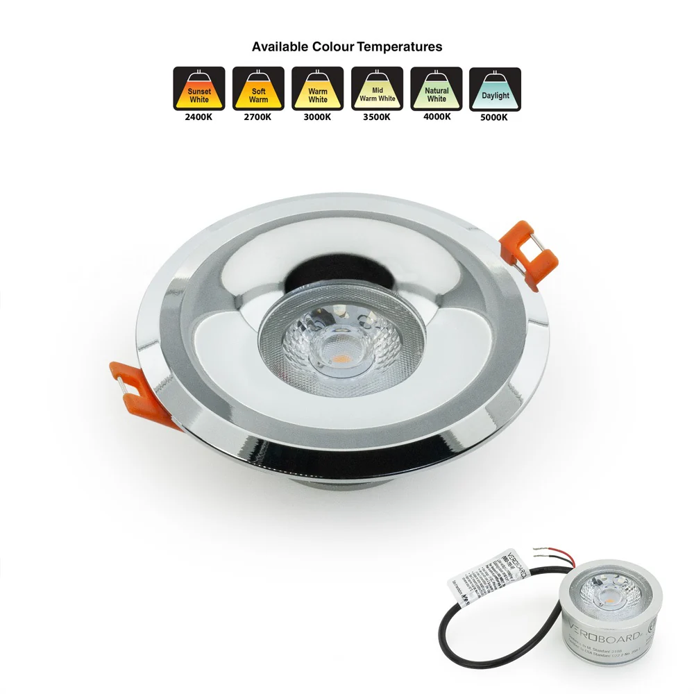 MTR-8C 12V Recessed LED Light Fixture, 2.5 inch Round Chrome - Image 6