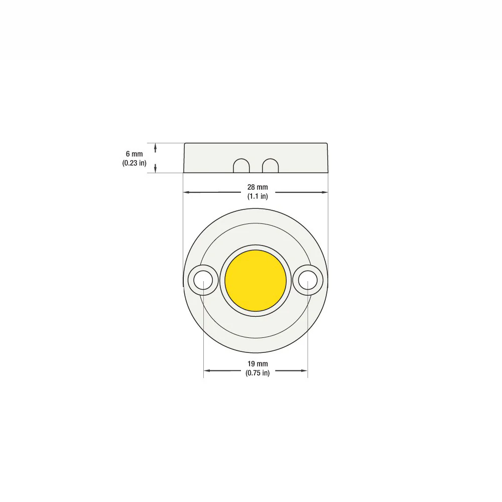 CBCC-24-20124-9V-30 COB Paragon LED Module with G21100110 LED Holder, 9V 6W 3000K (Warm White) - Image 2