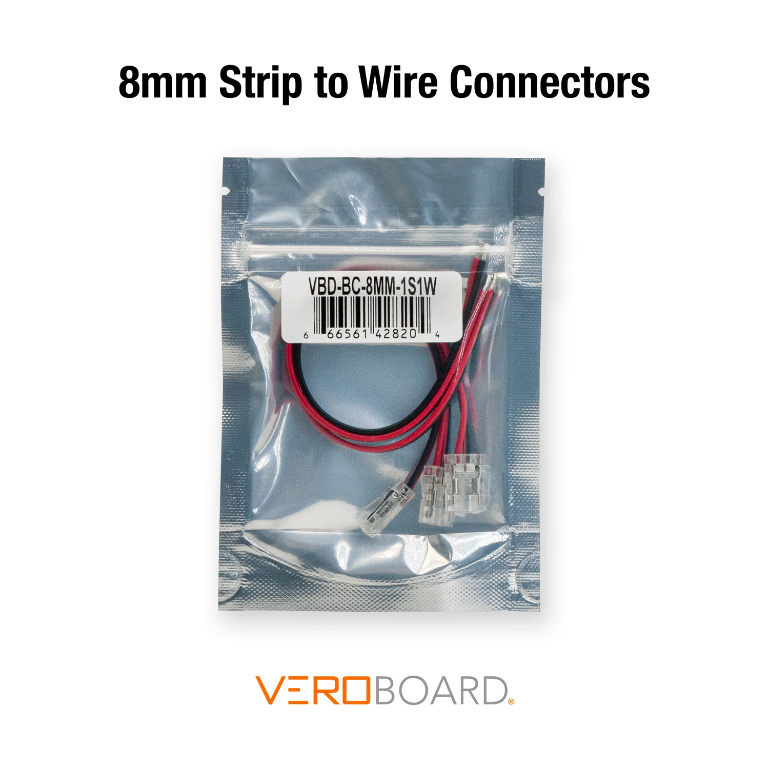 8mm Beetle LED Strip to Wire connector, BC-8MM-1S1W (Pack of 3) - Image 4