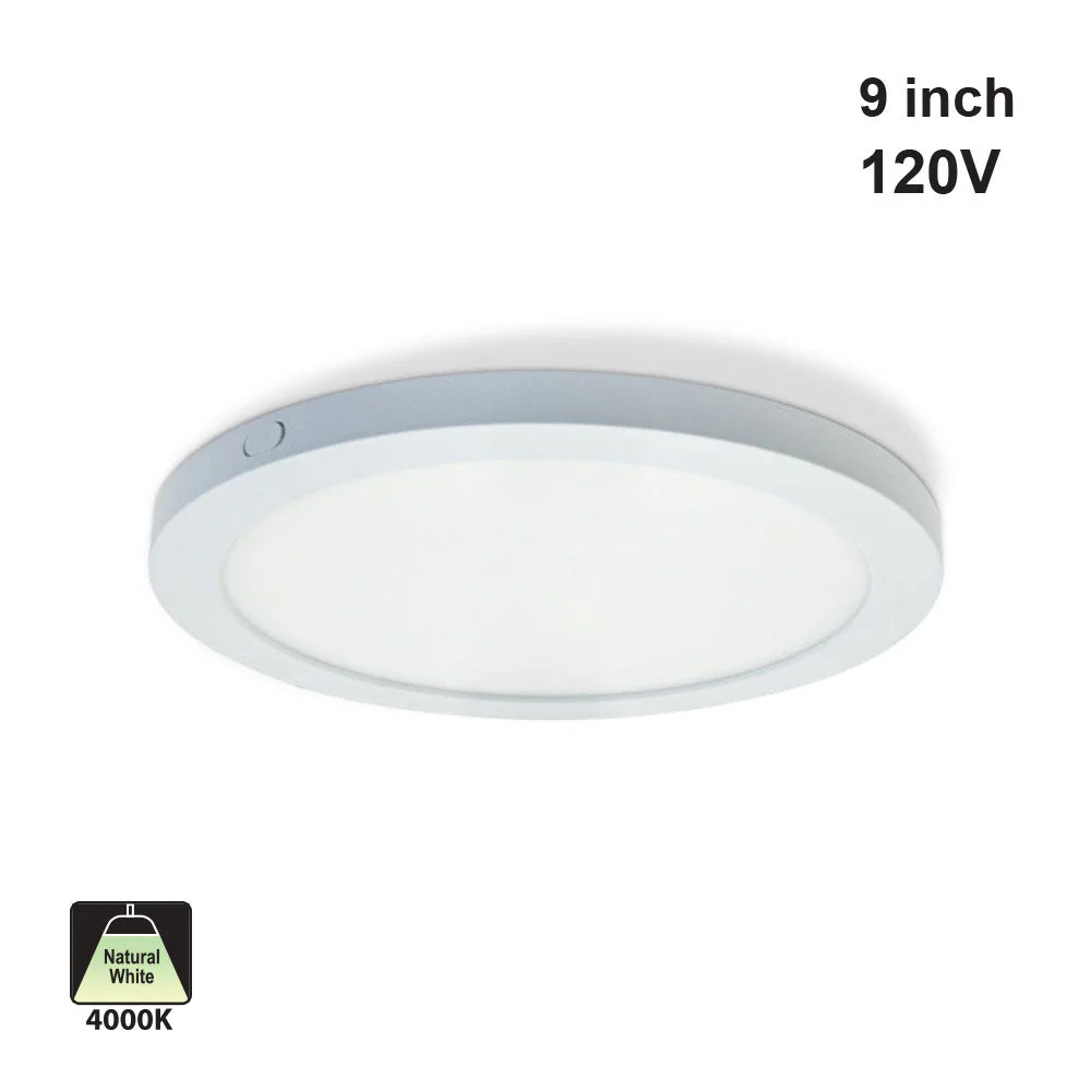 9 inch Round Recessed LED Downlight / Ceiling Light 120V 4000K(Natural White)