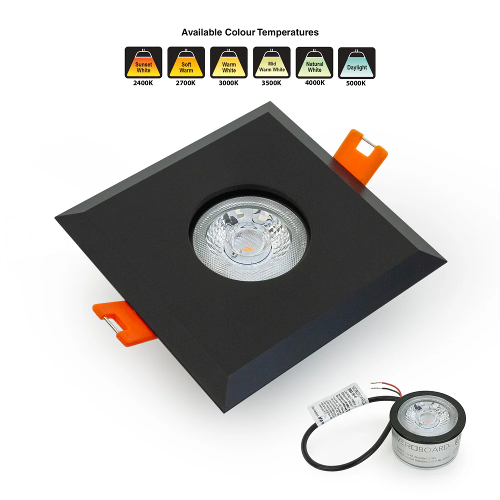 MTR-9B 12V Recessed LED Light Fixture, 2.5 inch Square Black - Image 6