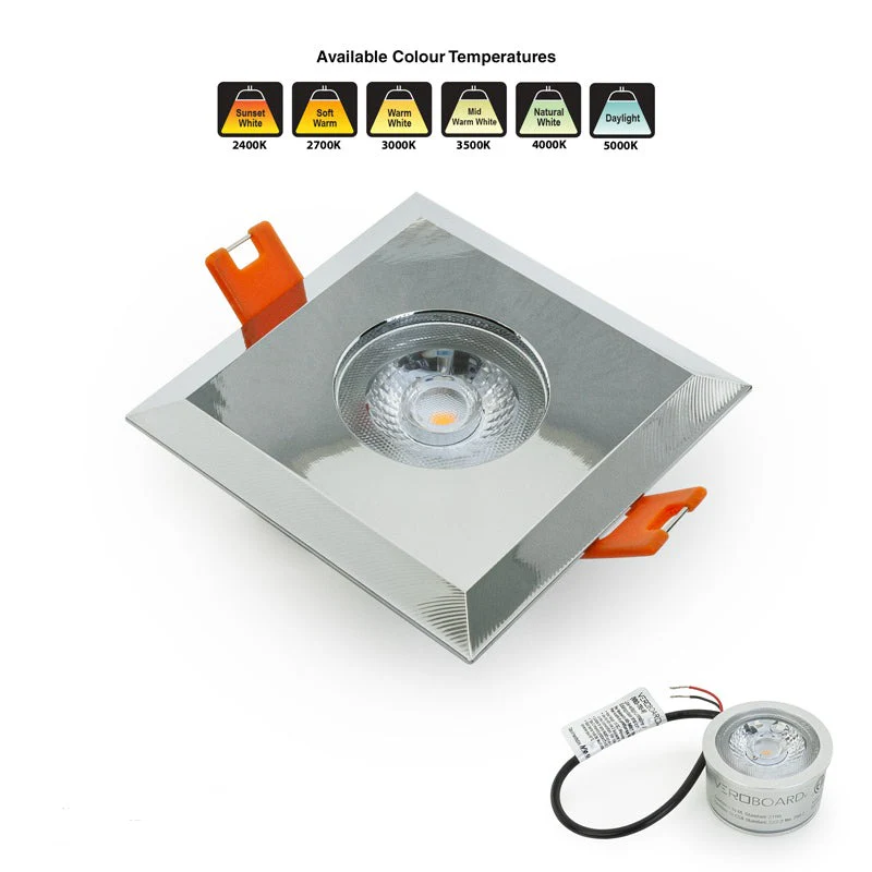 MTR-9C 12V Recessed LED Light Fixture, 2.5 inch Square Chrome - Image 6