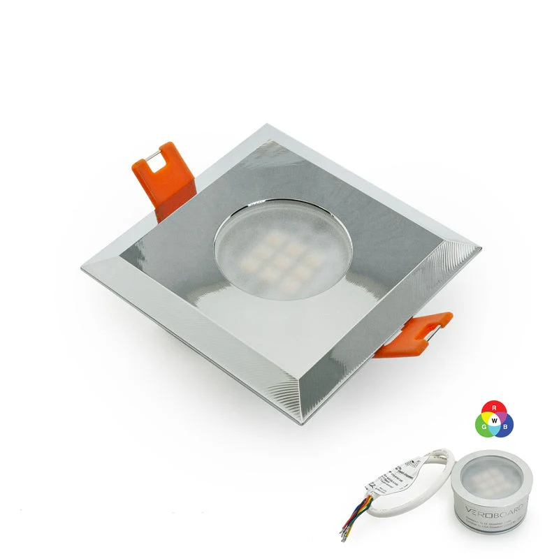 MTR-9C 12V Recessed LED Light Fixture, 2.5 inch Square Chrome - Image 7