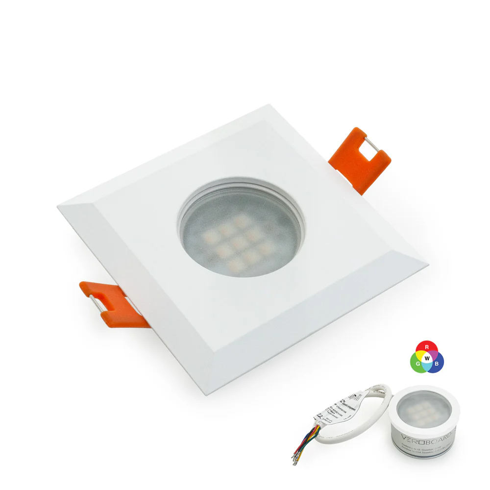MTR-9W 12V Recessed LED Light Fixture, 2.5 inch Square White - Image 7