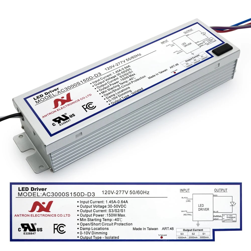 ANTRON AC3000S150D-D3 Constant Current with Selectable Current 1000-2000-3000mA 150W - Image 3