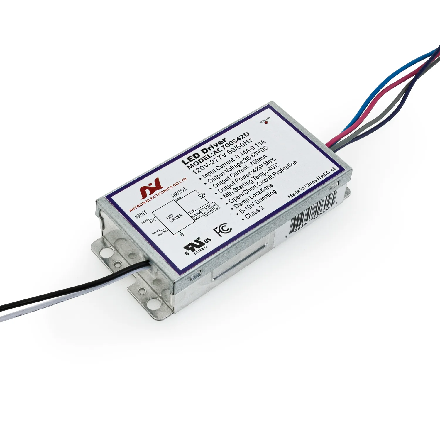 ES AC700S42D Constant Current LED Driver, 0-10V Dimming 700mA 35-60V 42W - Image 3