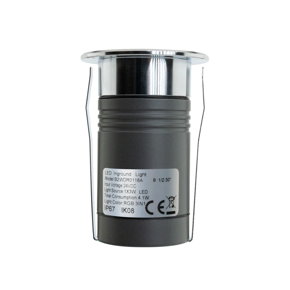 B2WDR0118A Round Recessed LED In-Ground Light, 24V 4.1W RGB - Image 5