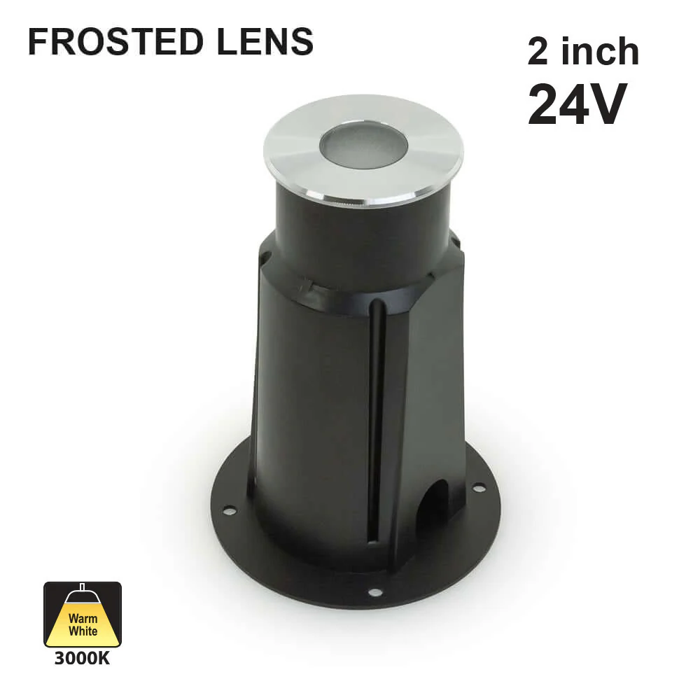 B2WDR0157A Round Recessed LED Inground Light, 24V 2.5W 3000K(Warm White)