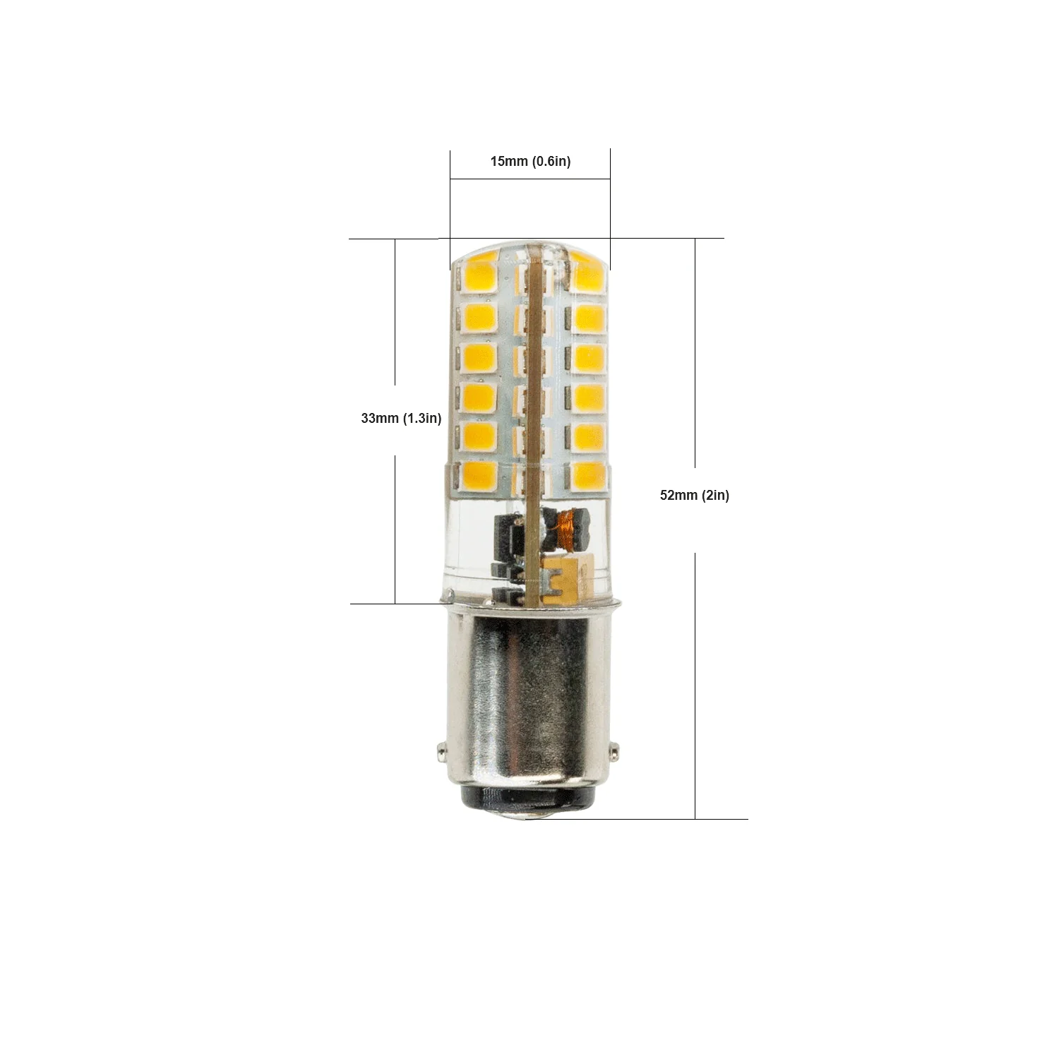 Double Contact Bayonet 1157-BA15D Bulb, 12V 3W 6000K(Cool White) - Image 2
