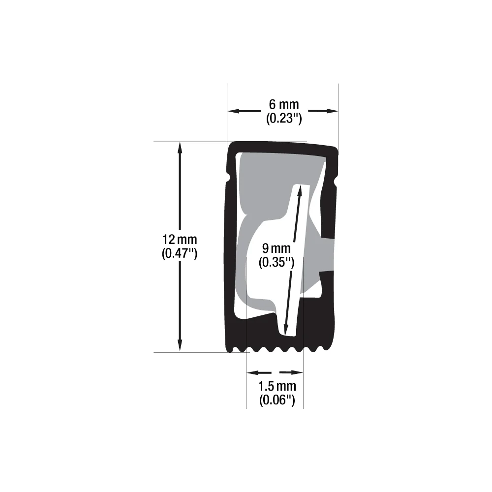 Black Silicone Flexible LED Neon channel N0612-SD-B, 10m (32.8ft) max SIDE Mount - Image 2