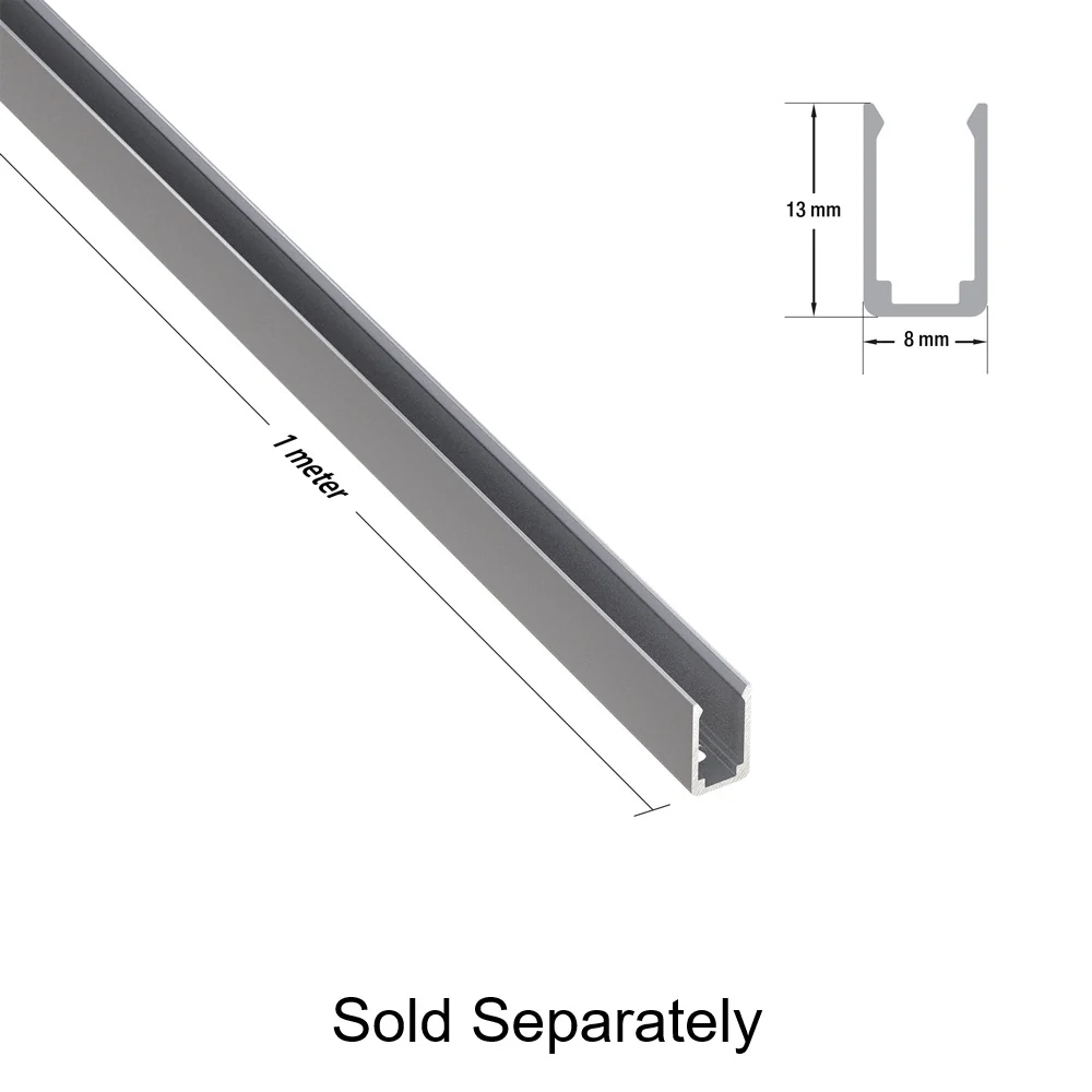 Black Silicone Flexible LED Neon channel N0612-SD-B, 10m (32.8ft) max SIDE Mount - Image 7