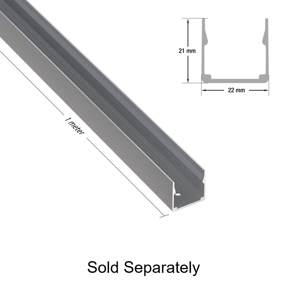 Black Silicone Flexible LED Neon channel N2020-SF-B, 10m (32.8ft) max SURFACE Mount - Image 7