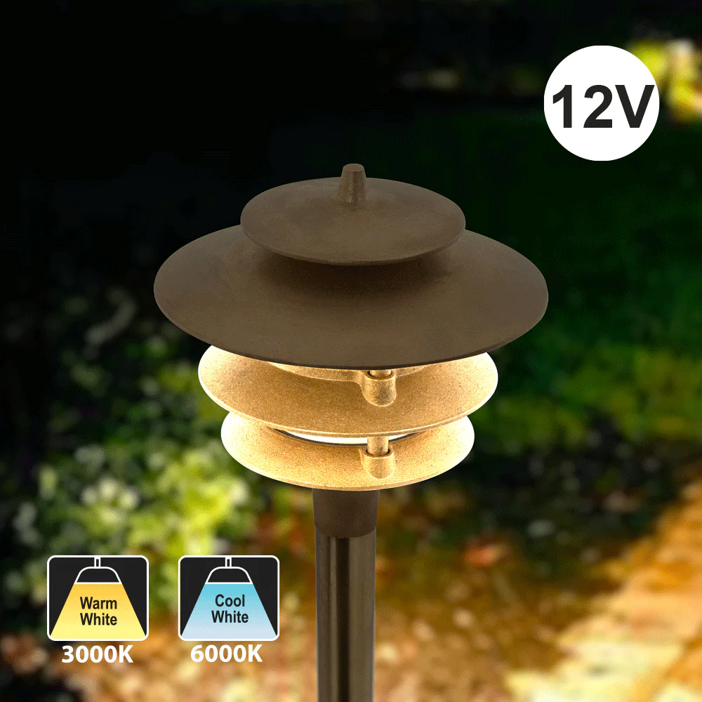 Brass Pathway LED Light Type 3, 12V 1-4W CCT(3K,6K)