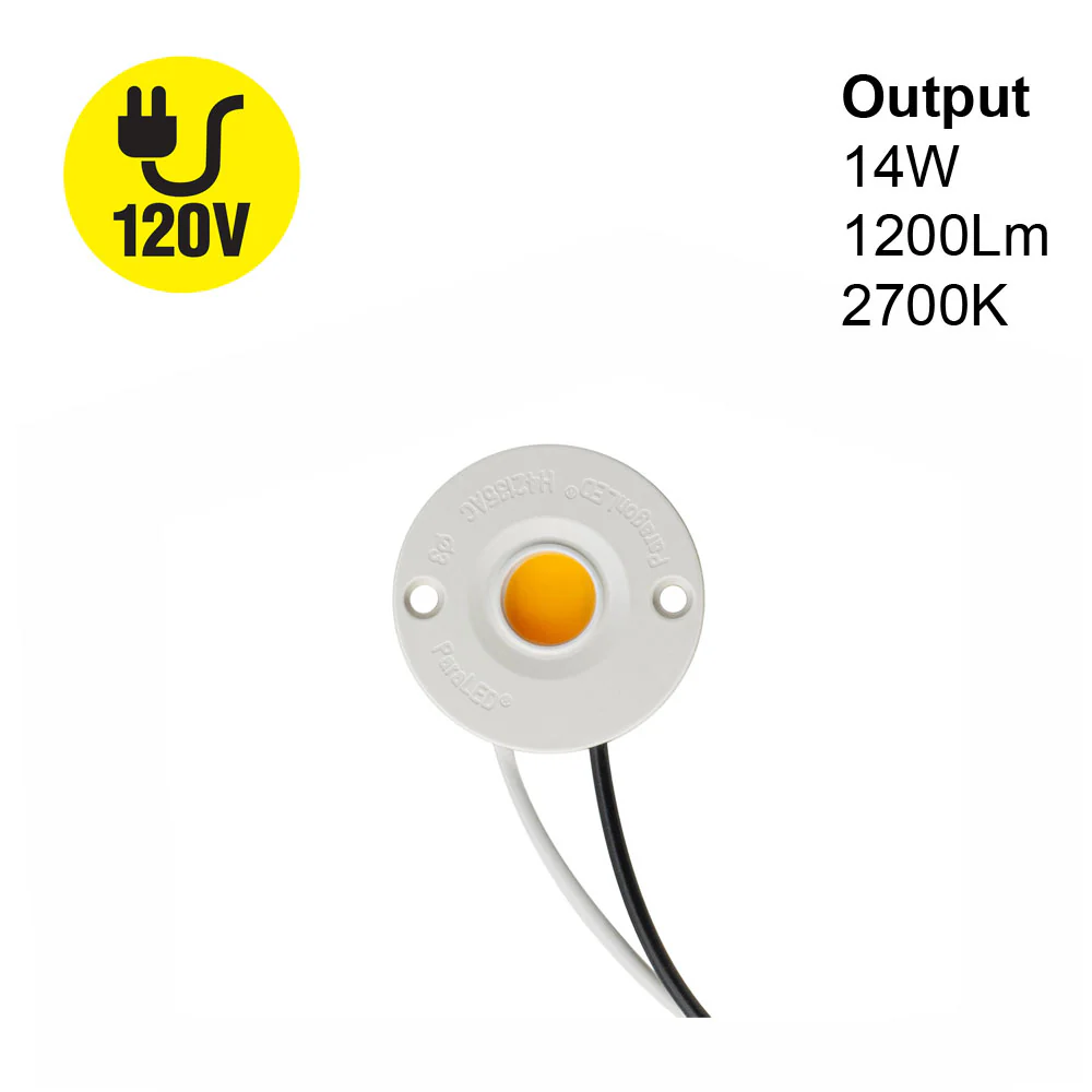 CBAC-42-30135-120V-27 COB Paragon LED Module with H42135AC LED Holder, 120V 14W 2700K(Soft White)