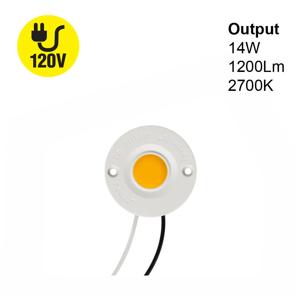 CBAC-42-36185-120V-27 G17 COB Paragon LED Module With H48185AC LED Holder, 120V 14W 2700K(Soft White)