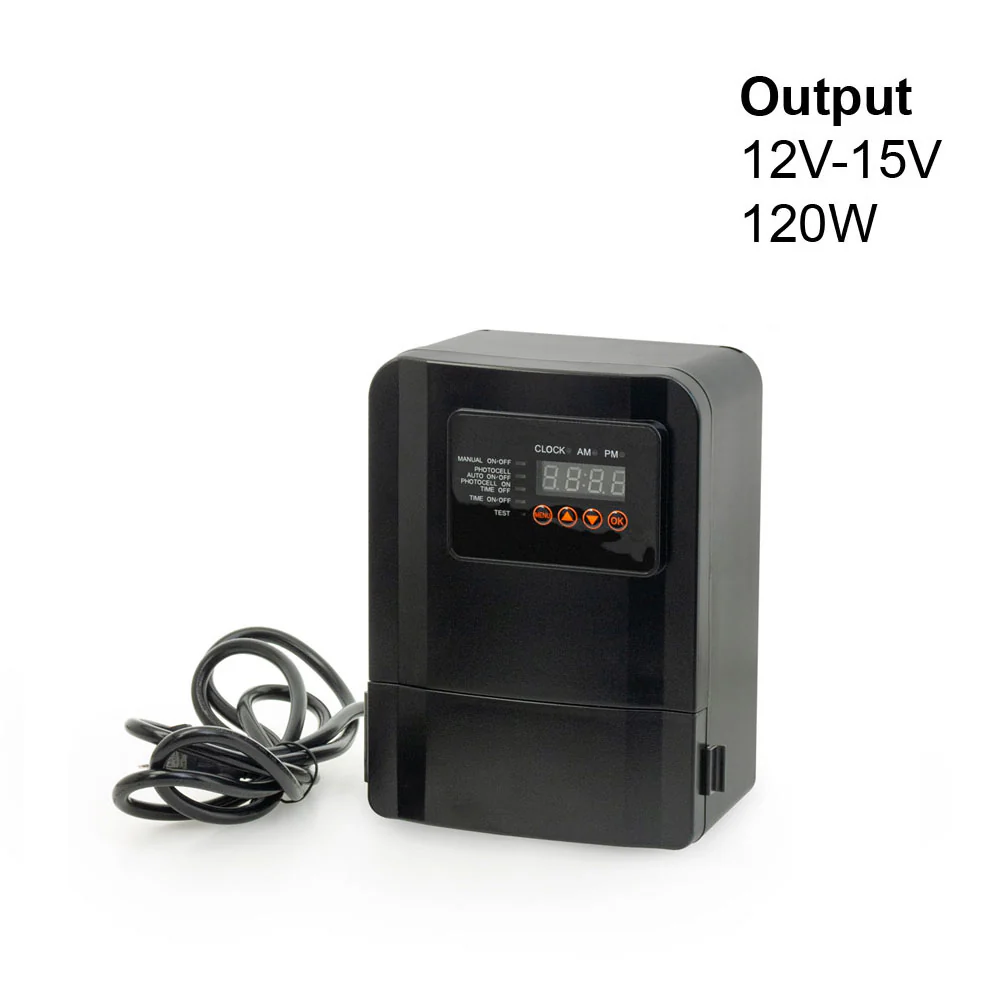 Chsur 250 Watt Outdoor Transformer with Timer and Photo Cell for Landscape Lighting 12V-15V 120W
