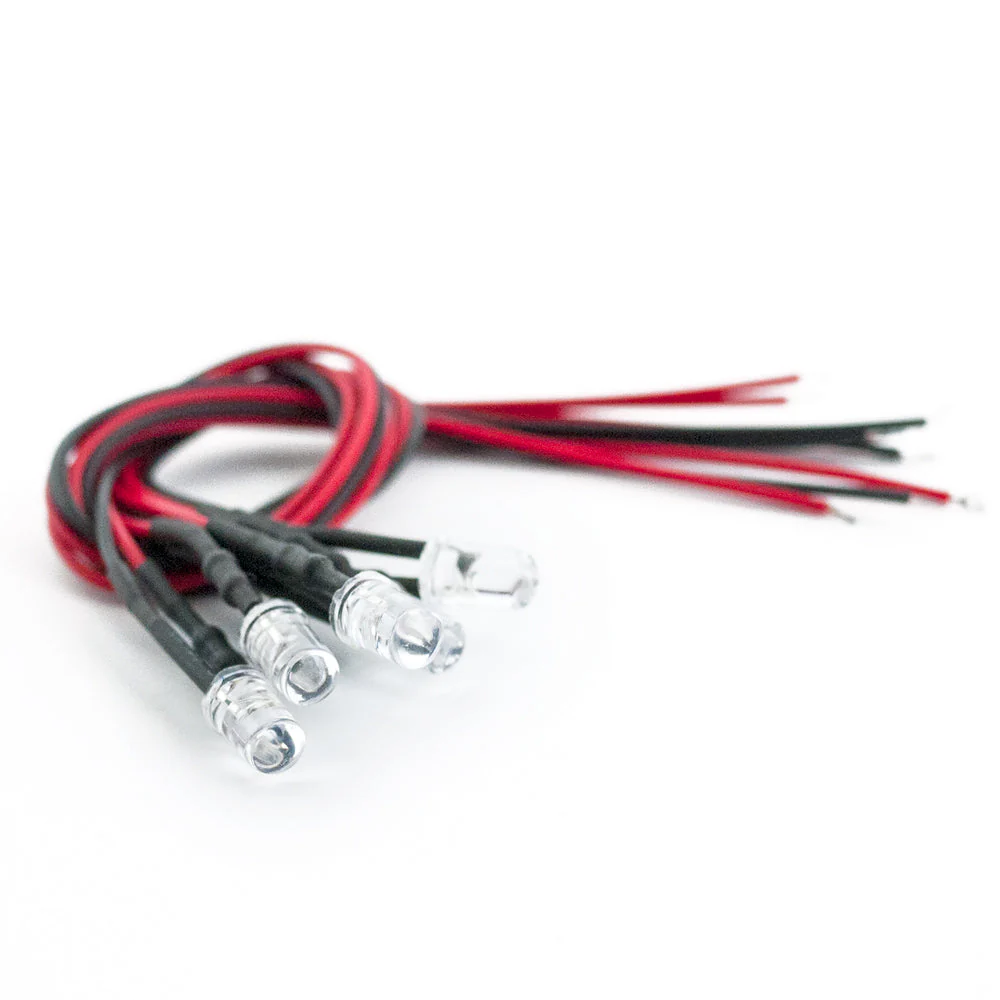 Clear Diode 5mm 12V (Pack of 5) (Red, Green, Blue, Warm White, Cool White) - Image 3