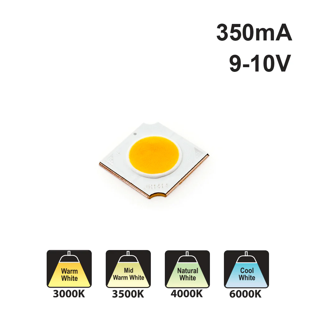 Constant Current COB LED Module, 350mA 9-10V 3W CCT(3K, 3.5K, 4K, 6K)