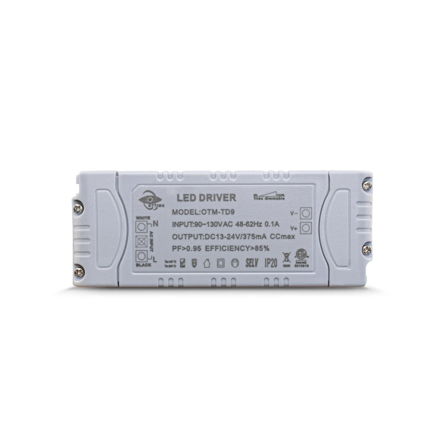 OTTIMA OTM-TD9 Constant Current Triac Dimming LED Driver, 375mA 13-24V 9W - Image 3