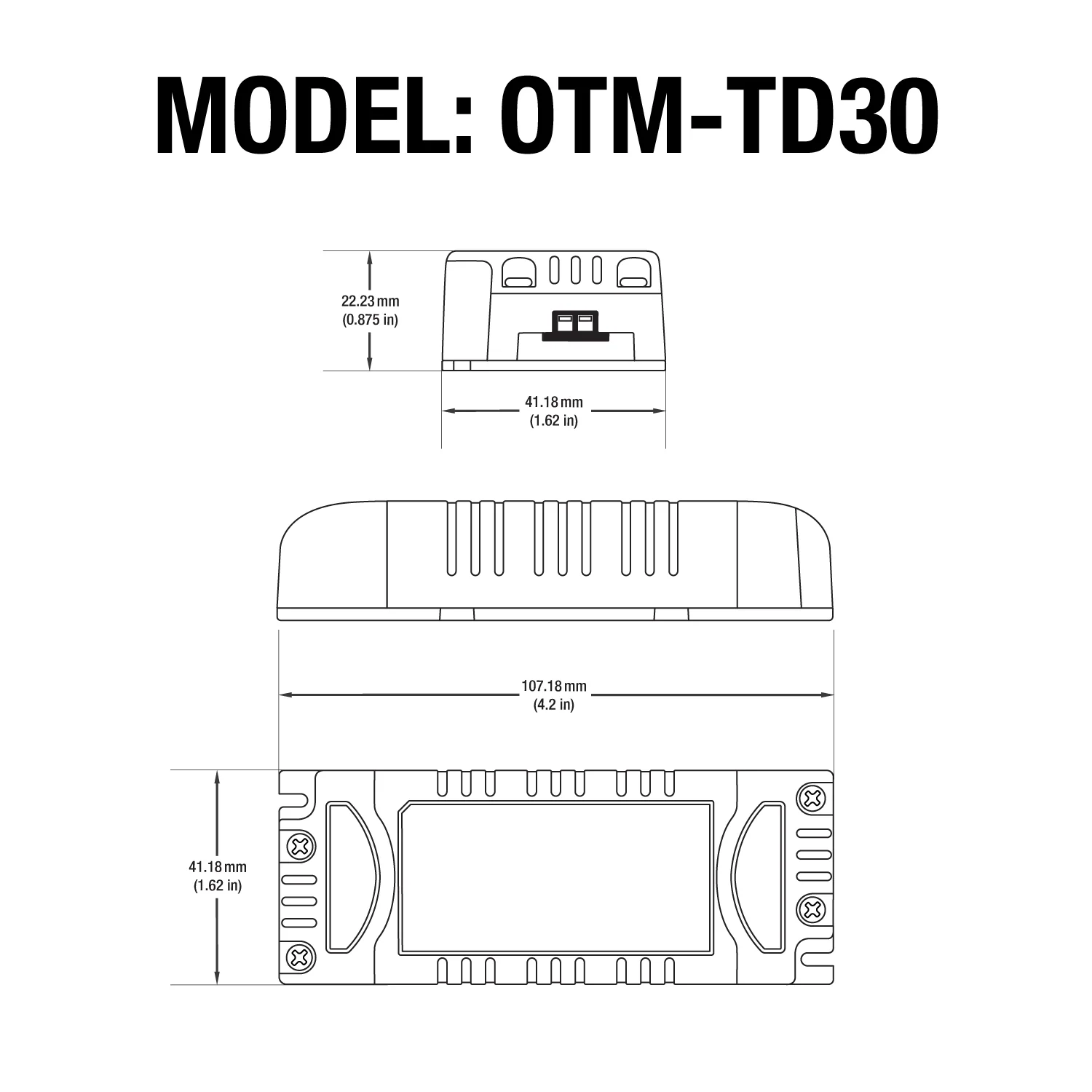 OTTIMA OTM-TD30 Constant Current Triac Dimming LED Driver, 500mA 32-46V 24W - Image 2