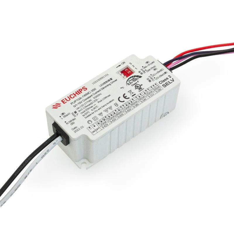 Selectable Constant Current 10W LED Driver 0-10V Dim PUP10A-1WMC-350 , 120VAC-277VAC 120 to 350mA - Image 4