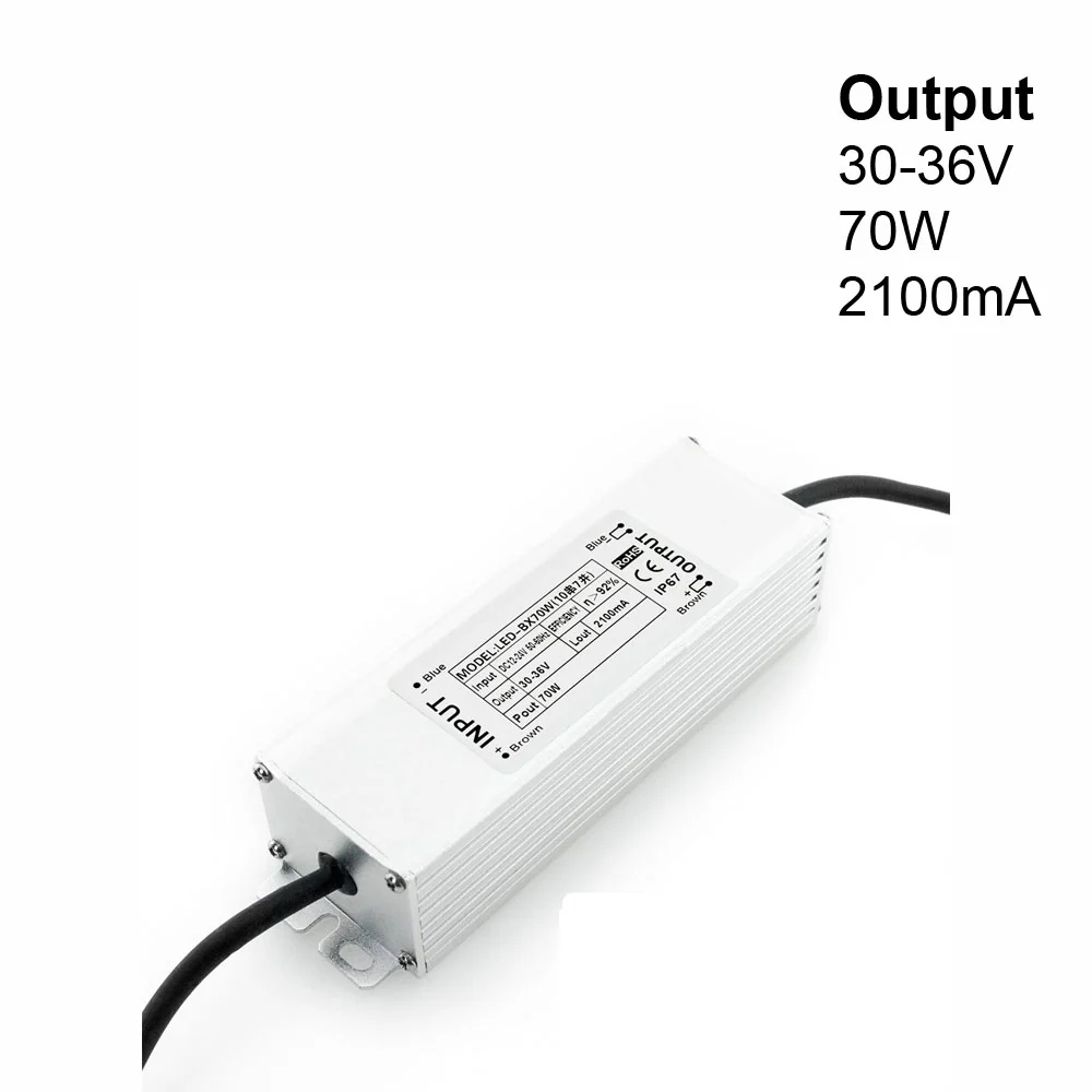BX70W Non-Dimmable Constant Current LED Driver 12-24V 70W 2100mA