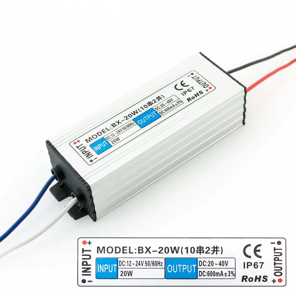 BX20W Non-Dimmable Constant Current LED Driver, 12-24V 20W 600ma - Image 3