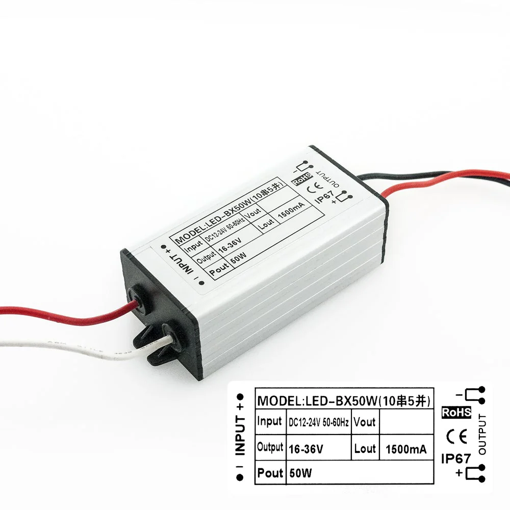 BX50W Non-Dimmable Constant Current LED Driver, 12-24V 50W 1500mA - Image 3