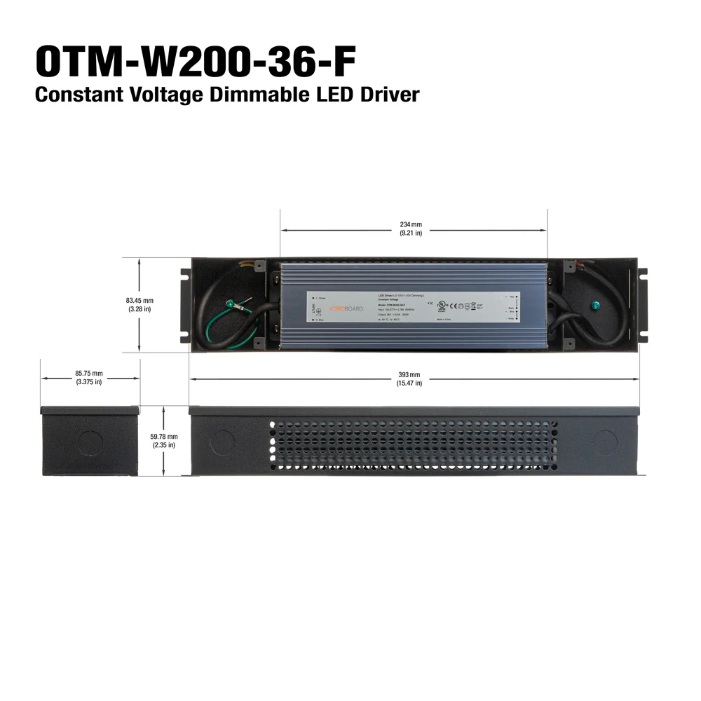 OTM-W200-36F 0-10V Dimming Constant Voltage LED Driver 36V 200W - Image 2