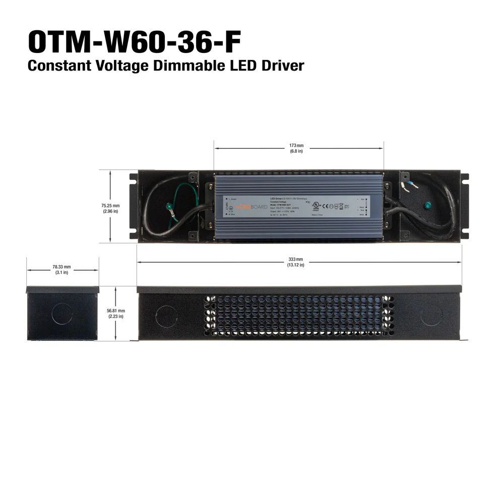 OTM-W60-36-F 0-10V Dimming Constant Voltage LED Driver 36V 60W - Image 2