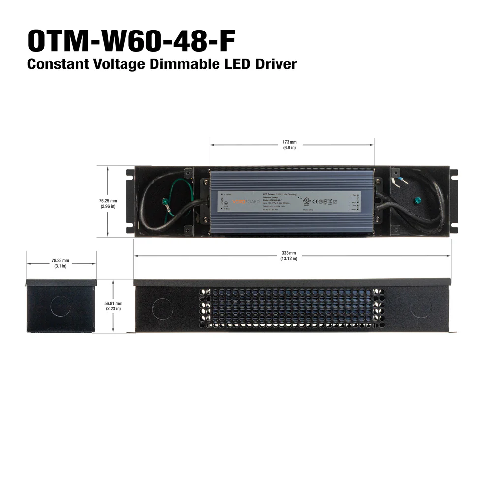 OTM-W60-48-F 0-10V Dimming Constant Voltage  LED Driver 48V 60W - Image 2