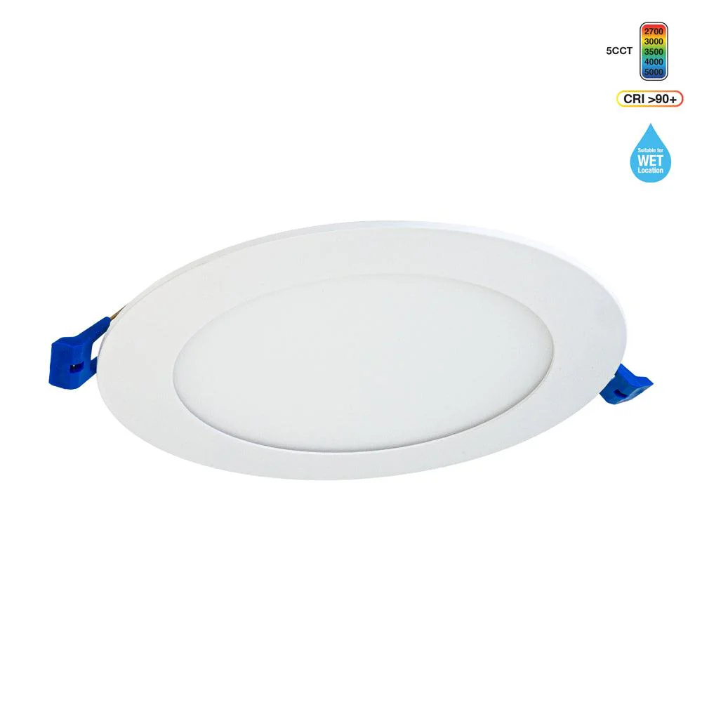 6 inch flat Round Ultrathin Recessed Ceiling Light LED-6-S15W-5CCTWH, 120V 15W 5CCT(2.7K, 3K, 3.5K, 4K, 5K) - Image 3