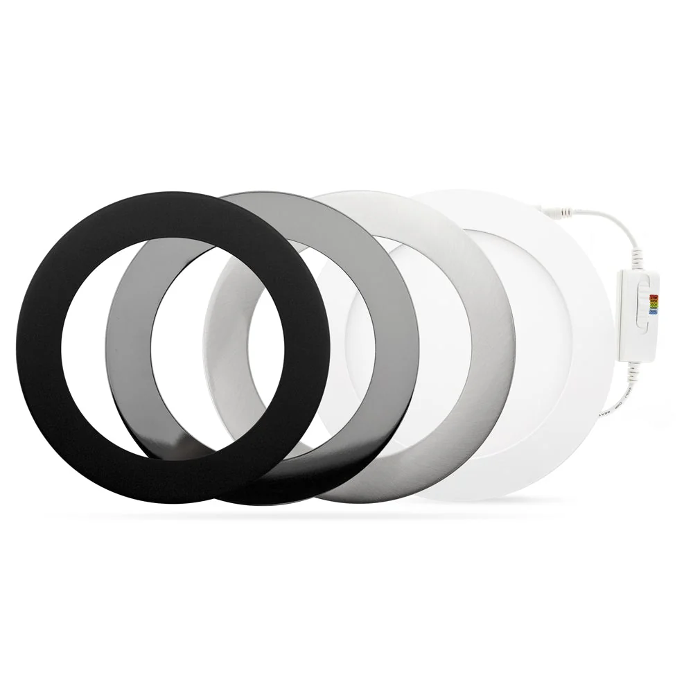 6 inch flat Round Ultrathin Recessed Ceiling Light LED-6-S15W-5CCTWH, 120V 15W 5CCT(2.7K, 3K, 3.5K, 4K, 5K) - Image 5