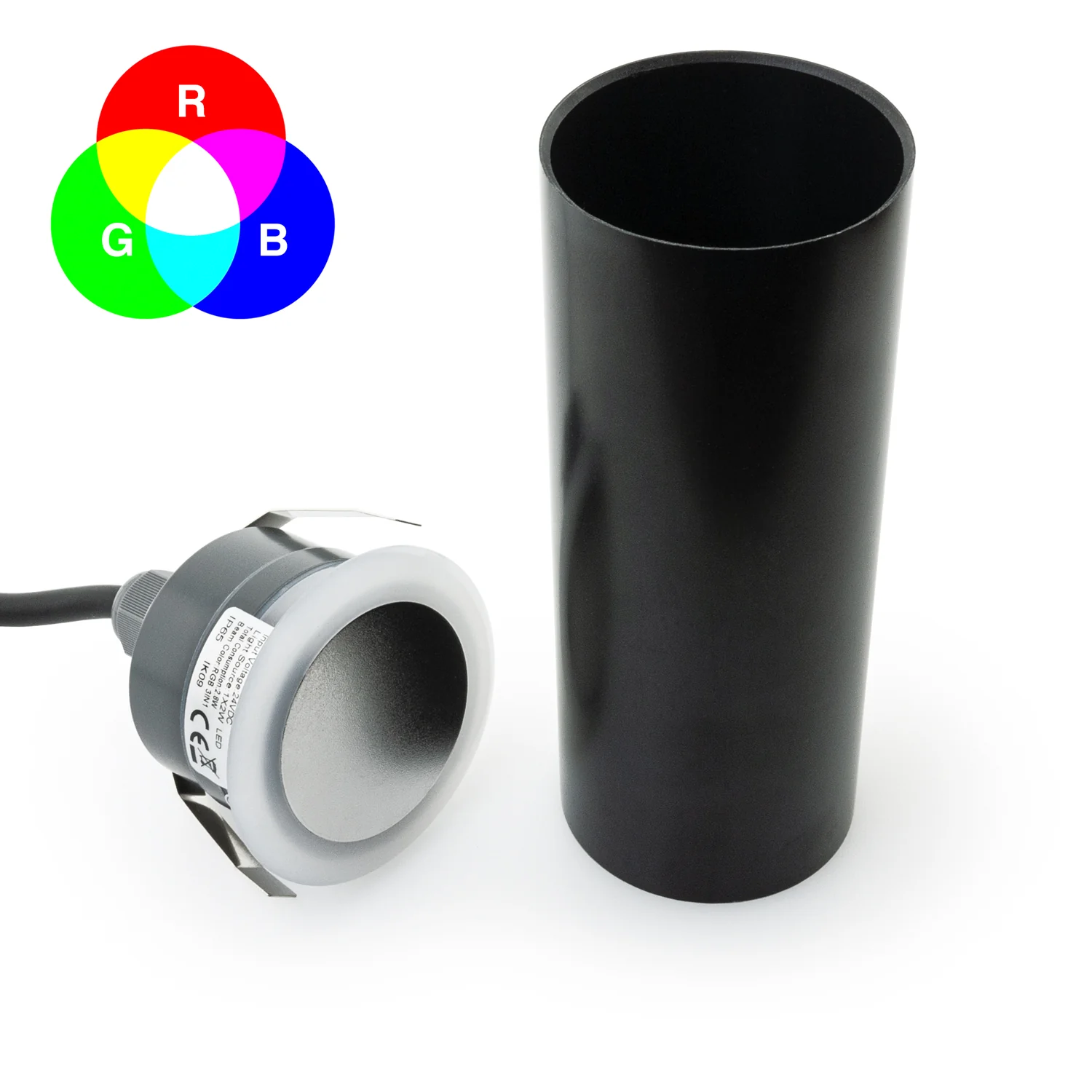 D1BO0118 Round Recessed Inground and Wall light, 24V 2.8W RGB - Image 4
