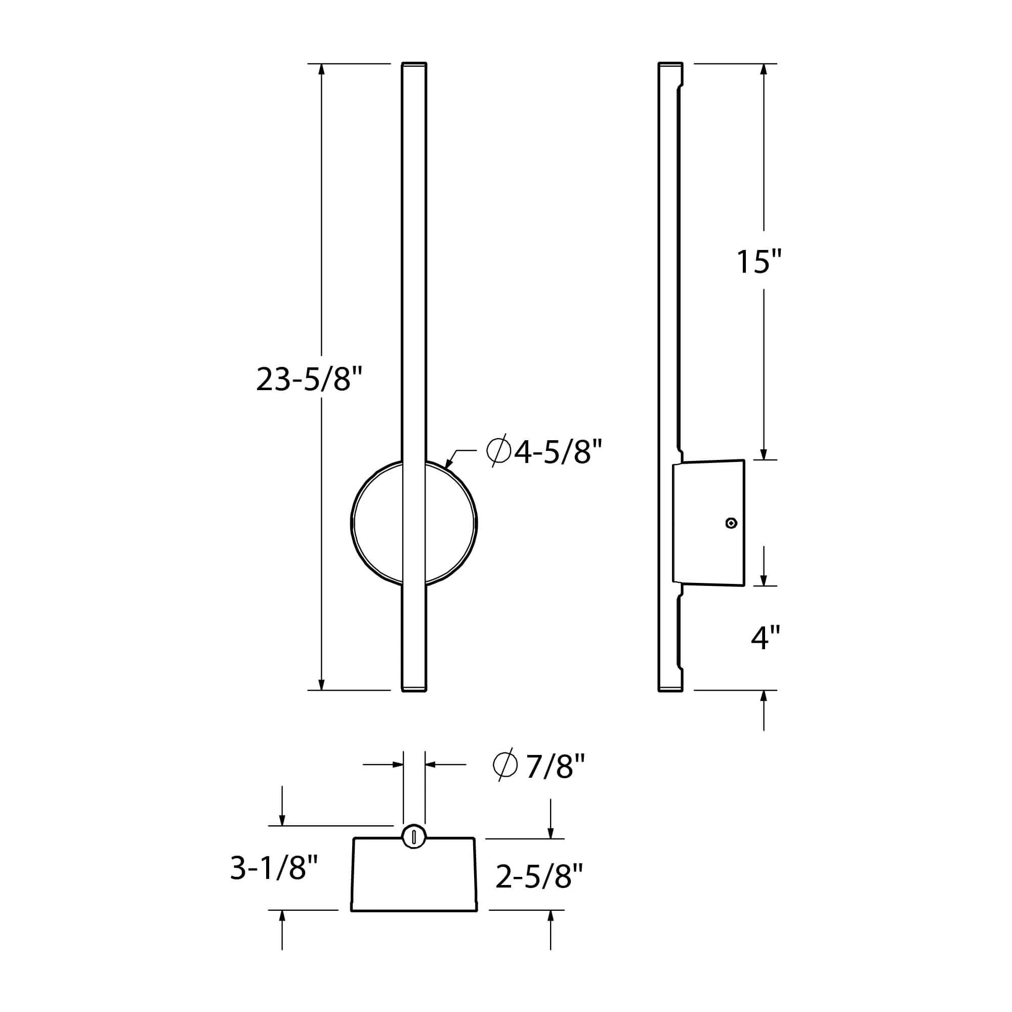 Dals RWS24-CC Midnight 24" Indirect Linear Wall Sconce 120V 6W CCT (2.7K, 3K, 3.5K, 4K, 5K) - Image 2