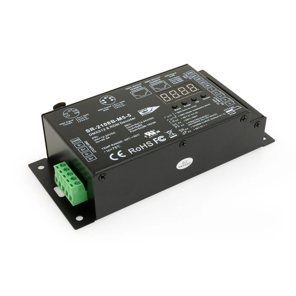 DMX512 and RDM Decoder 5 Channel 12-24V 8A SR-2108B-M5-5 - Image 5