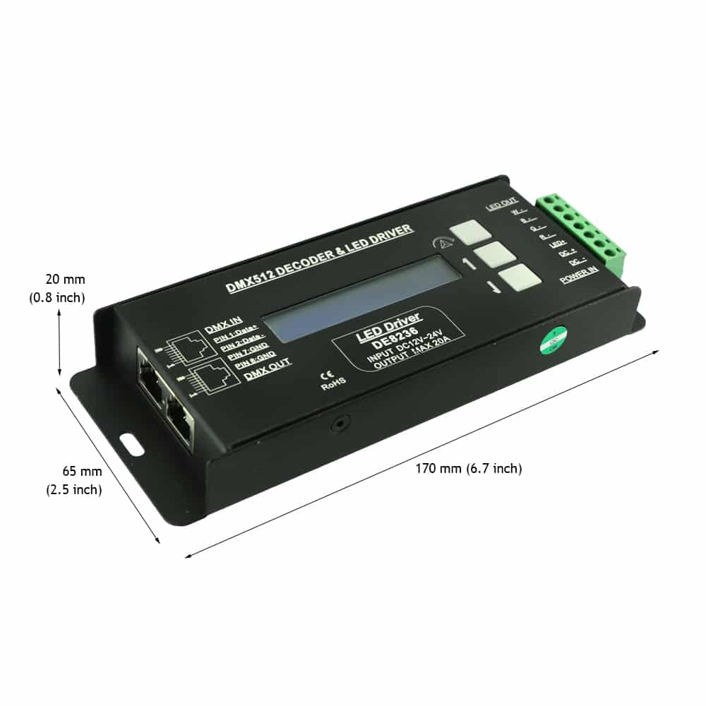 DE8236 RGBW DMX512 Decoder and LED Driver - Image 3