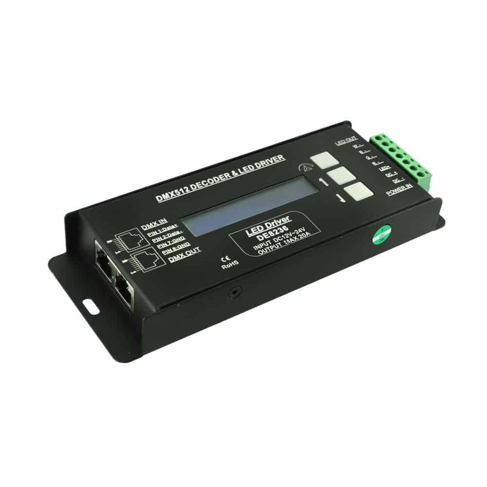 DE8236 RGBW DMX512 Decoder and LED Driver - Image 4