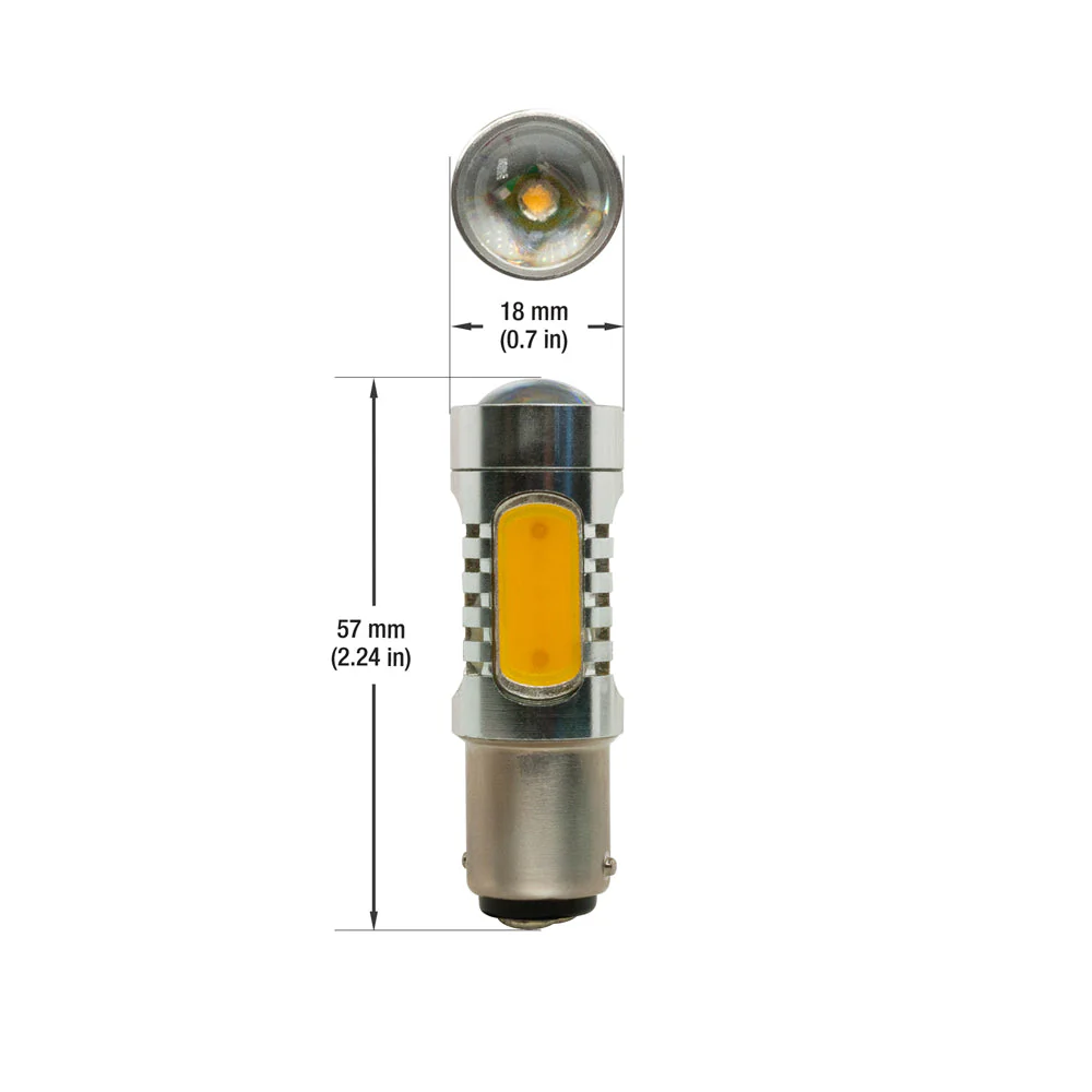 Double Contact Bayonet 1157, 4 x COB 12V 4W 3000K(Warm White) - Image 2