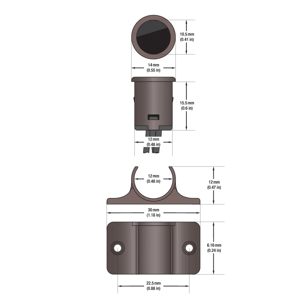 LP-5028S2 mini Double Head Door Sensor Switch, 12-24V 30W Brown - Image 2