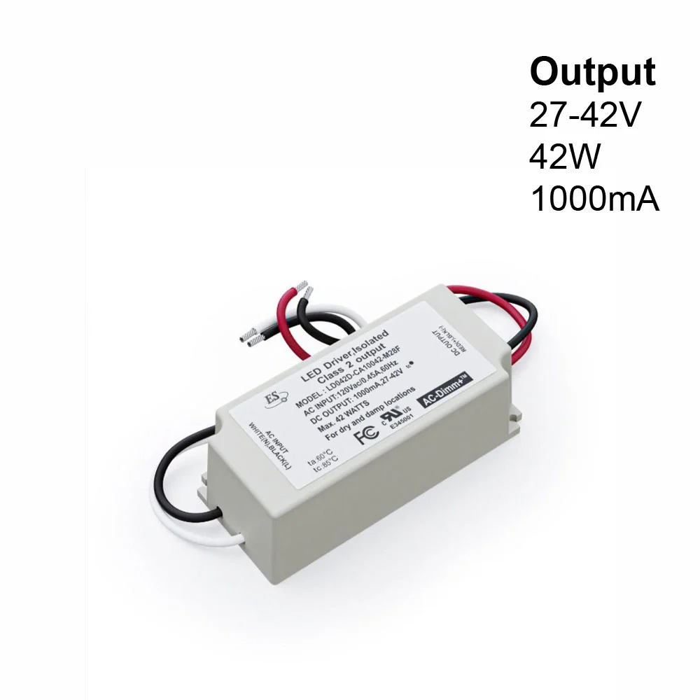 ES LD042D-CA10042-M28F Constant Current LED Driver, 1000mA 27-42V 42W