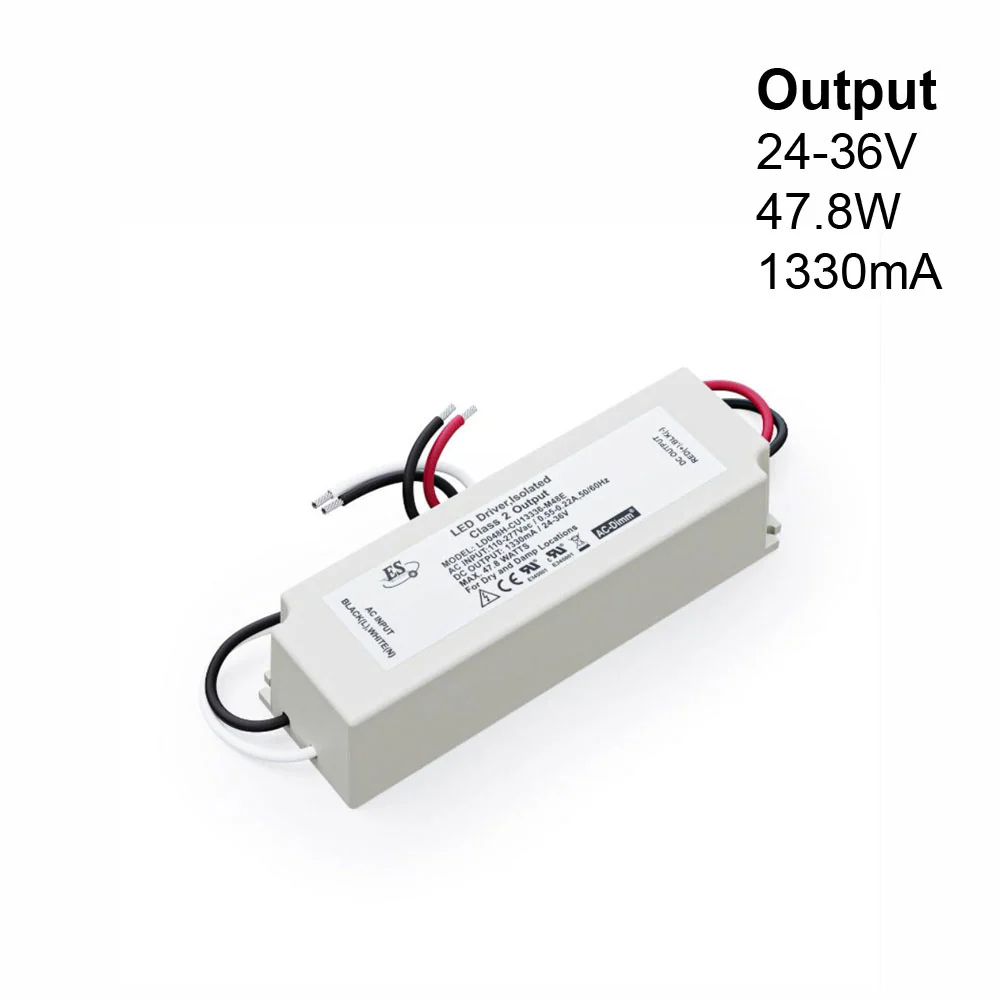 ES LD048H-CU13336-M48E Constant Current LED Driver, 1330mA 24-36V 47.8W