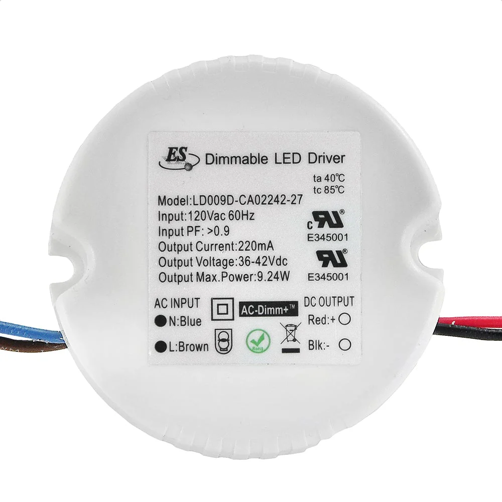 ES LD009D-CA02242-27 Constant Current LED Driver, 220mA 36-42V 9.24W max - Image 3