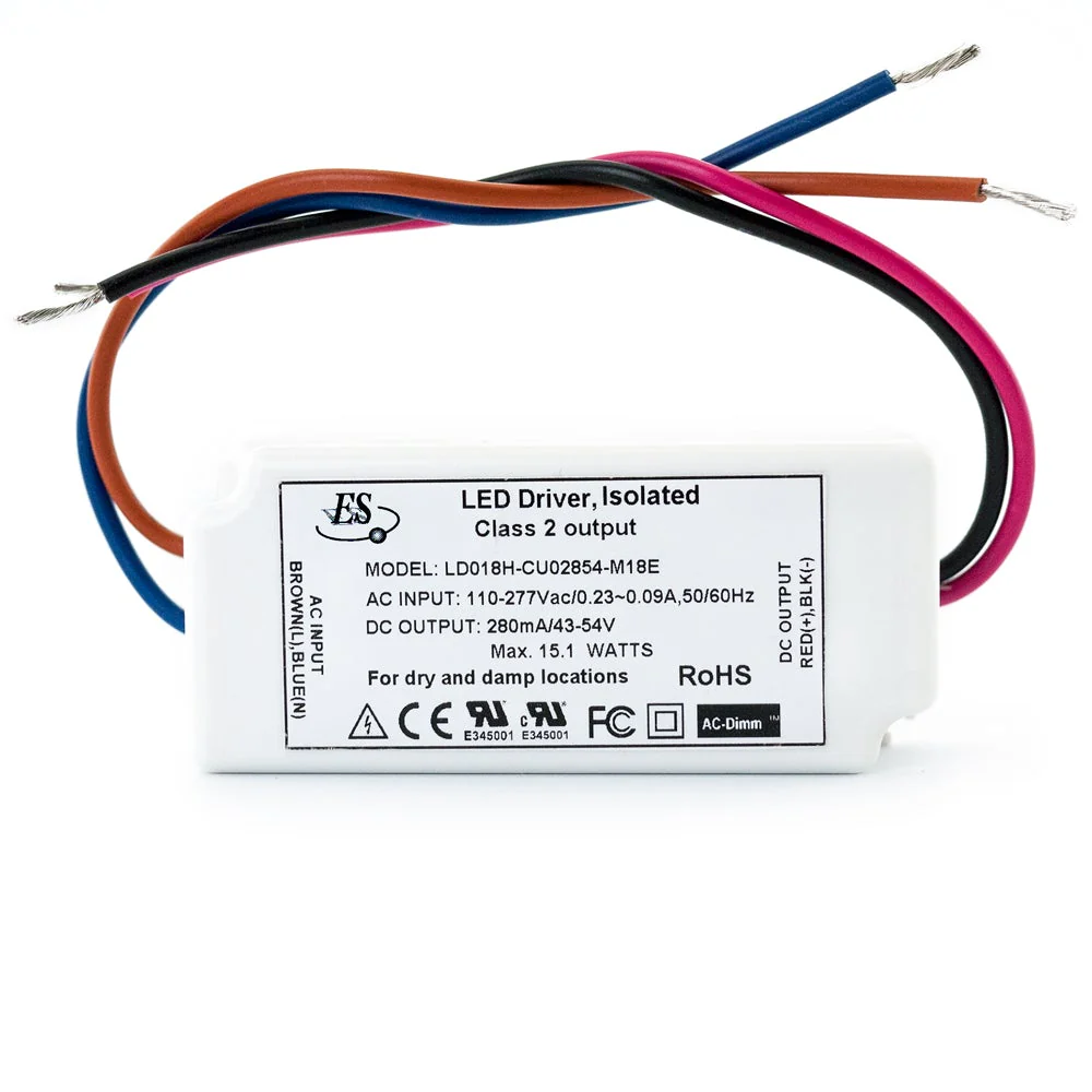 ES LD018H-CU02854-M18E Constant Current LED Driver, 280mA 43-54V 15W max - Image 3