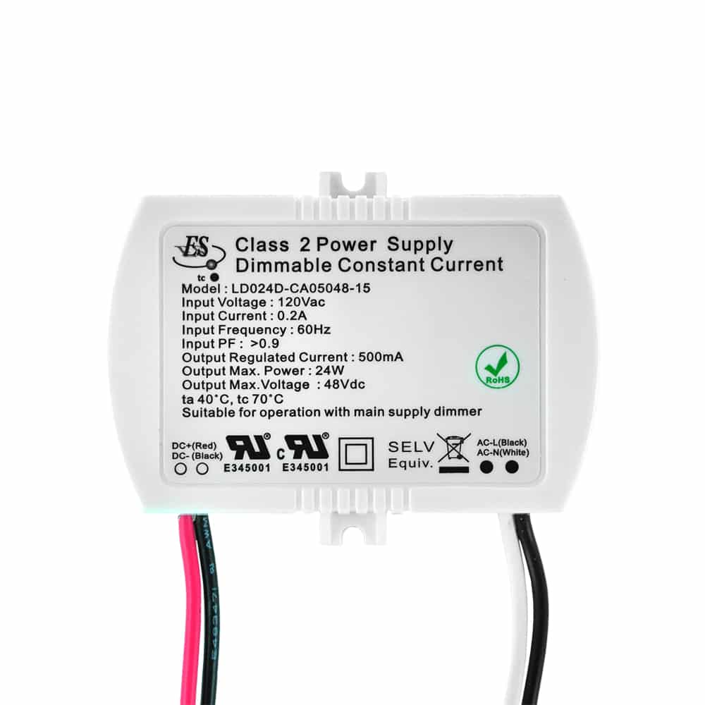 ES LD024D-CA05048-15 Constant Current LED Driver, 500mA 48V 24W - Image 4