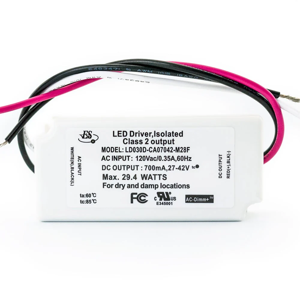 ES LD030D-CA07042-M28F Constant Current LED Driver, 700mA 27-42V 30W max - Image 3