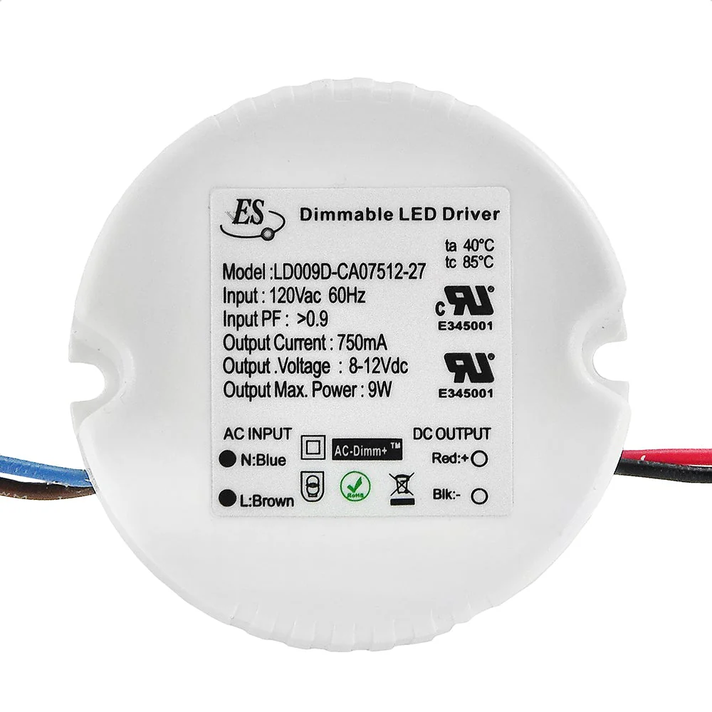 ES LD009D-CA07512-27 Constant Current LED Driver, 750mA 7-12V 9W max - Image 3